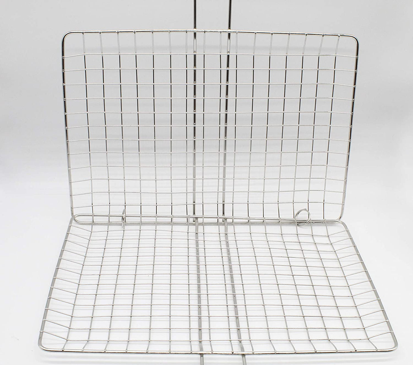 Stainless Steel Foladable Portable Barbecue BBQ Grill Net Basket for Fish, Meat, Vegetable, Steak and Shrimp