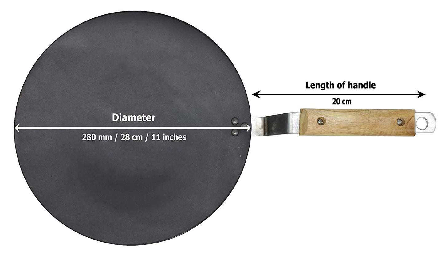 Carbon Steel 2mm Thickness Roti Tawa 11 Inches