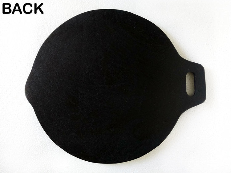 Fully Seasoned Cast Iron Flat Tawa | Dosa Kal 11 inch | 28 cms | Corner Thickness-11mm | Centre Thickness-6mm (Induction Compatible)