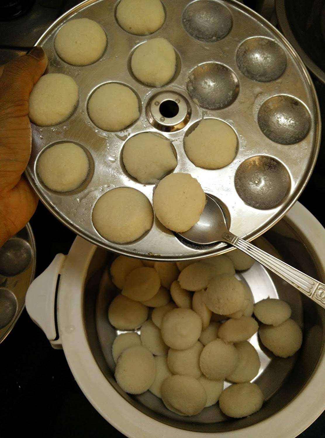 Maxima Stainless Steel Mini Idli Plates (4 Plates | 72 Mini Idlis)