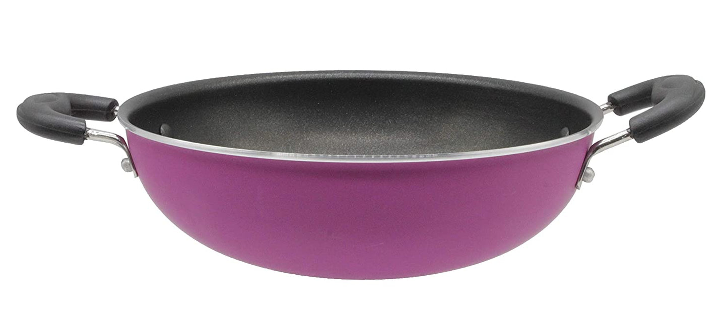 Nonstick Kadhai With Stainless Steel Lid 21cm