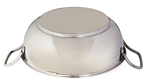 Stainless Steel Sandwich Bottom Kadhai 23cm-Heavy Gauge