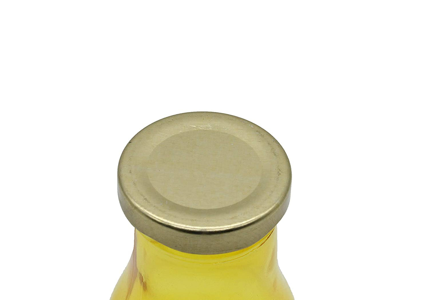 Glass Milk Bottle 300ml | Yellow-Set of 4 Pcs