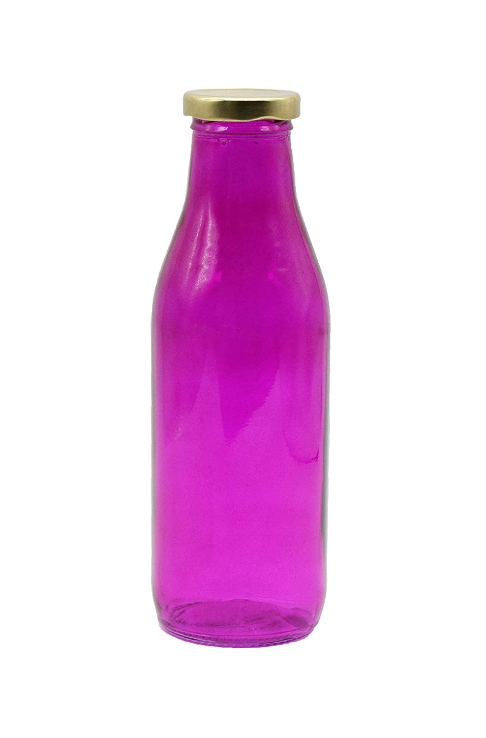 Glass Milk Bottle 300ml | Pink-Set of 4 Pcs