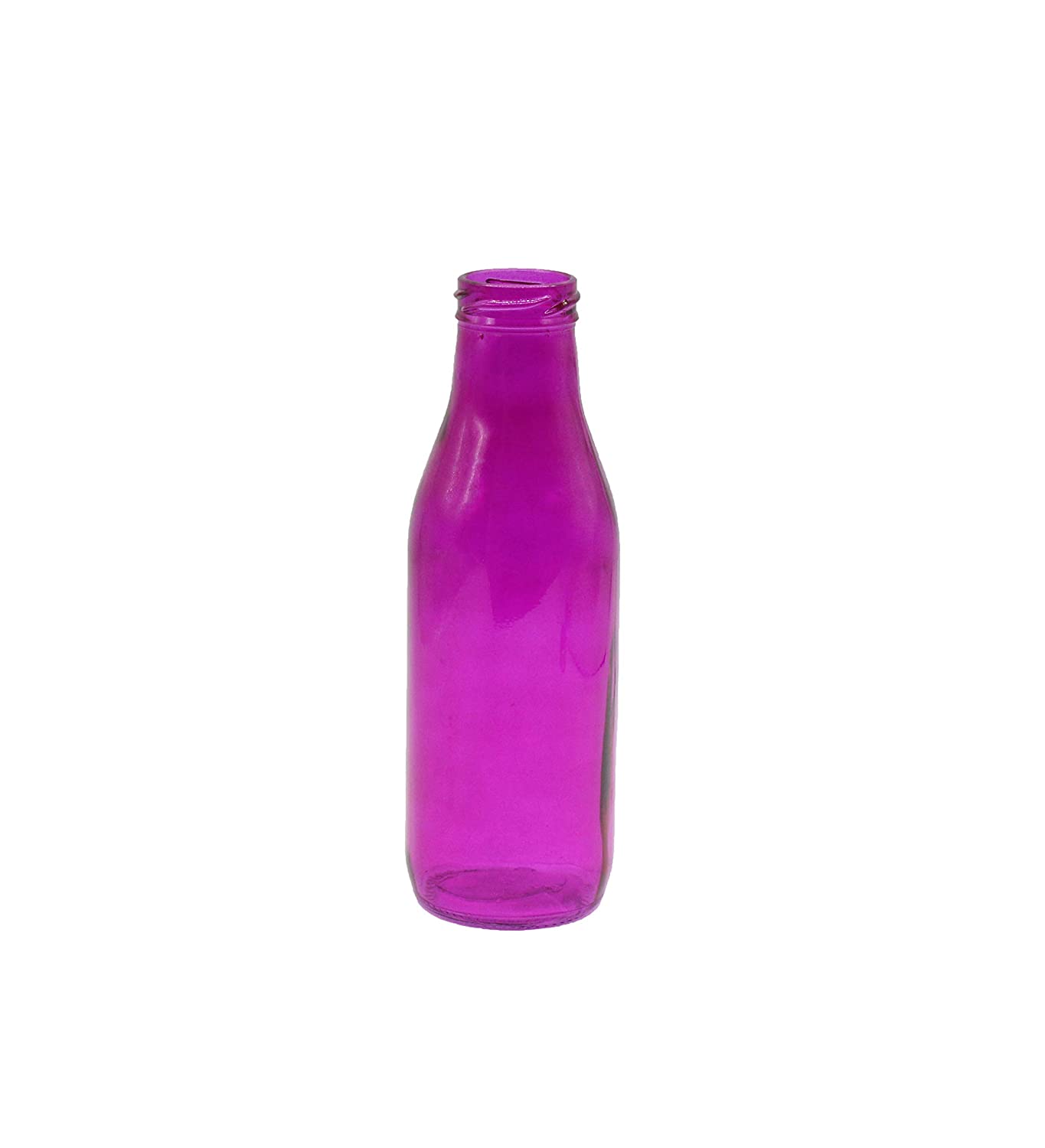 Glass Milk Bottle 300ml | Pink-Set of 4 Pcs