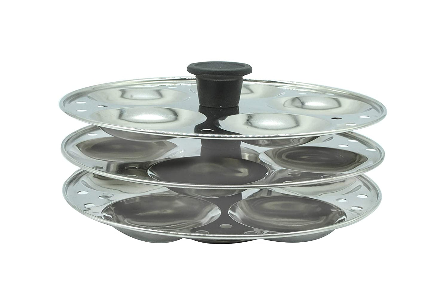 Stainless Steel 15 Idlies Multi Steamer Idli Pot 3 Plates | 1 Steamer Plate (Induction Compatible)