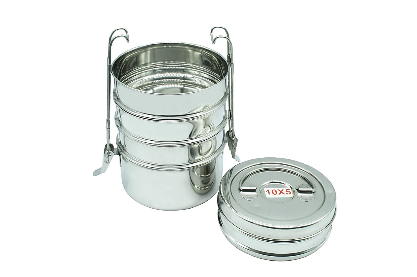 Stainless Steel 5 Tier Lunch Box | Tiffin Carrier (Size:10x5)