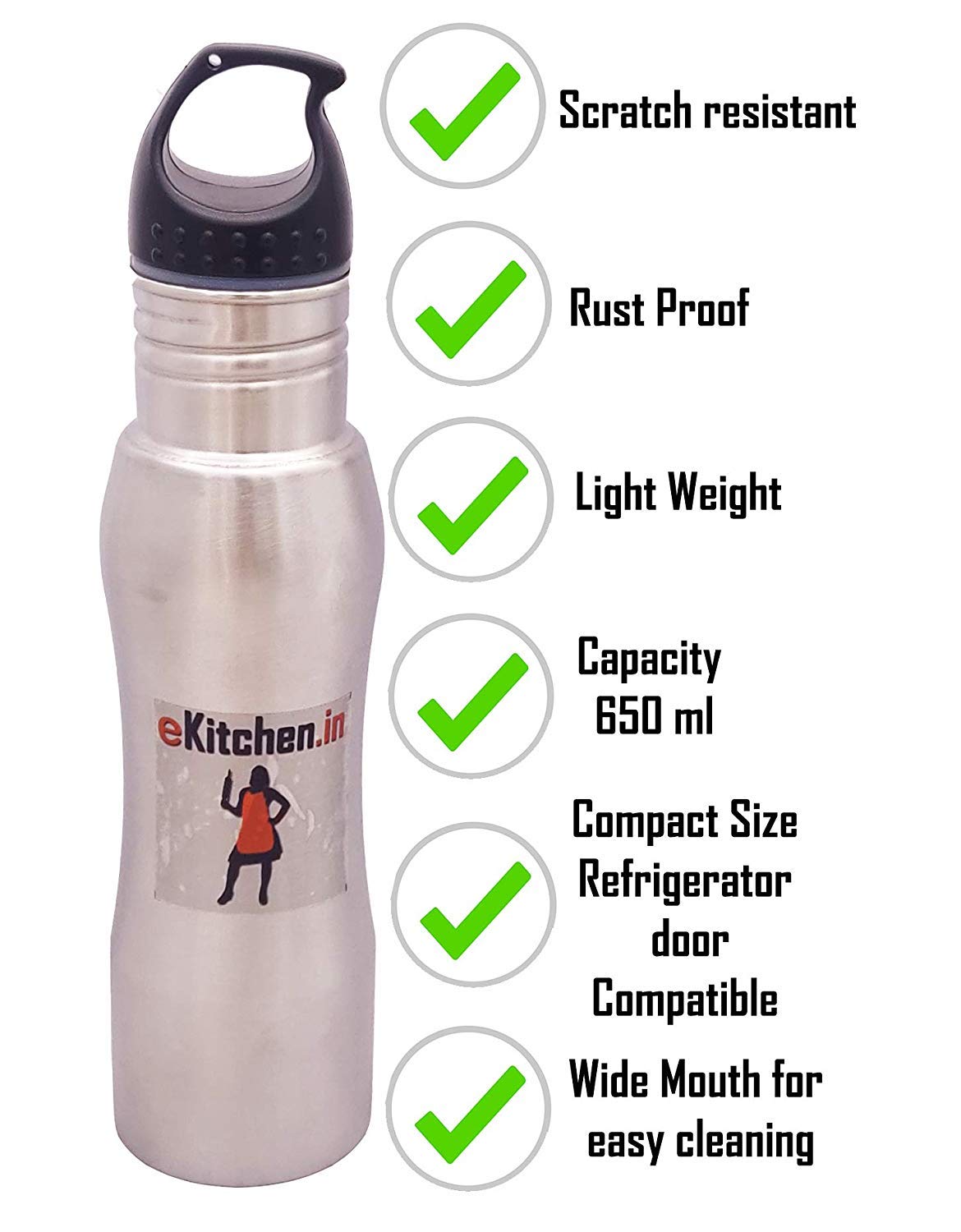 Stainless Steel 650 ml Water Bottle