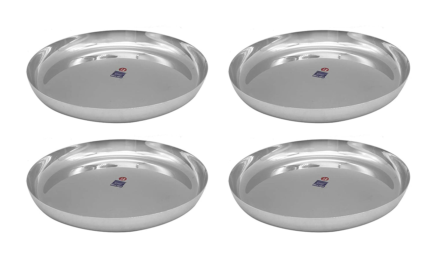 Stainless Steel Apple Thali Set of 4 Pcs- No:12 (26cm)