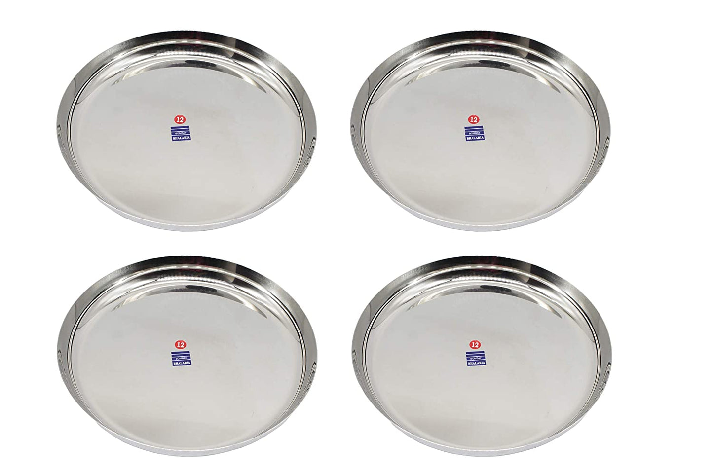 Stainless Steel Apple Thali Set of 4 Pcs- No:12 (26cm)
