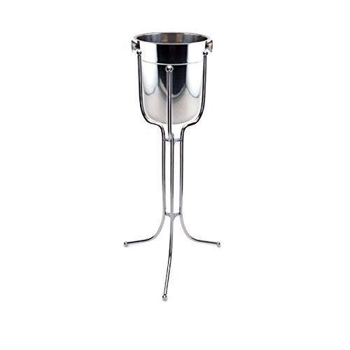 Stainless Steel Champagne | Wine and Beer Ice Bucket with Stainless Steel Stand
