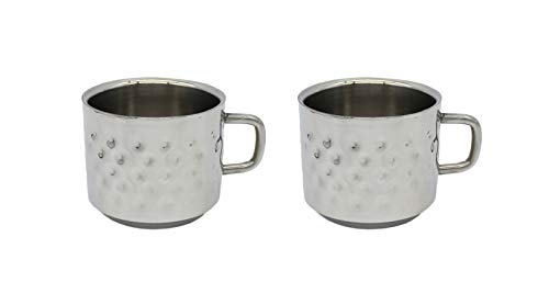 Double Walled Dimple Design Stainless Steel Coffee & Tea Mugs