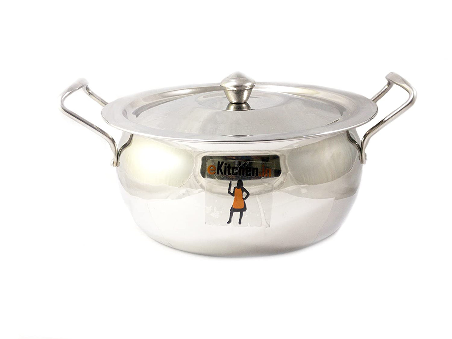 Stainless Steel Cook and Serve Set With Lid (4 Pcs Set) - No: 2