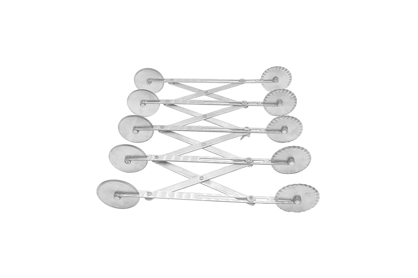 Stainless Steel Expandable Dough Cutter with 10 Blades