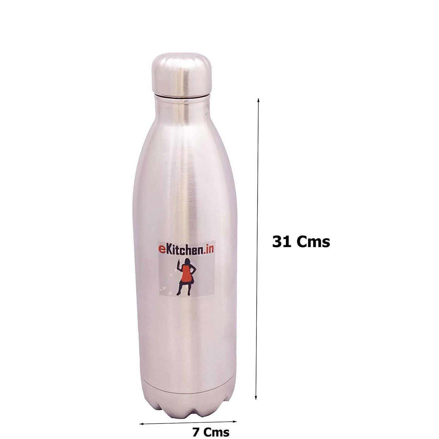 Stainless Steel 750ml Hot & Cold Water Bottle | Flask + 120ml Cups | Mugs Set of 6 Pcs