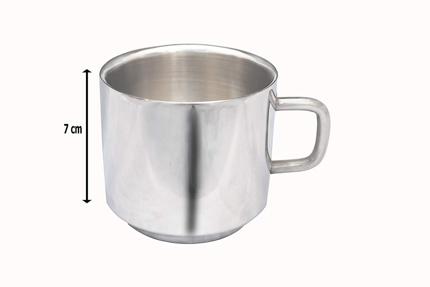 Stainless Steel 750ml Hot & Cold Water Bottle | Flask + 120ml Cups | Mugs Set of 6 Pcs