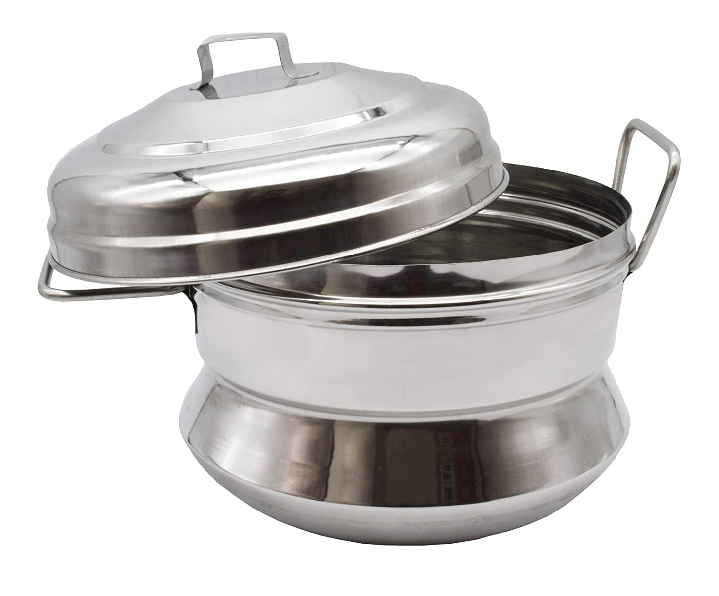 Stainless Steel Idly Panai With 2 Idly Plates (Steams 9 Idlies)