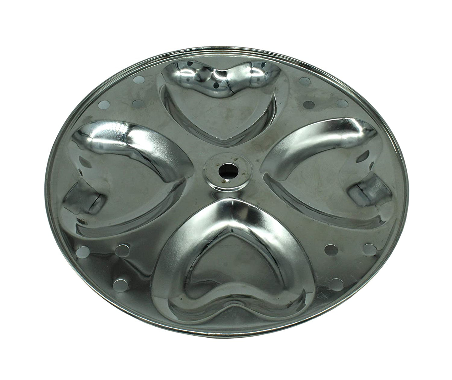 Stainless Steel Multi Steamer Different Shapes Idli Maker 4 Idli Plates (16 idlies) | 1 Square Shape Idli Plate | 1 Heart Shape Idli Plate | 1 Mini Idli Plate | 1 Steamer Plate