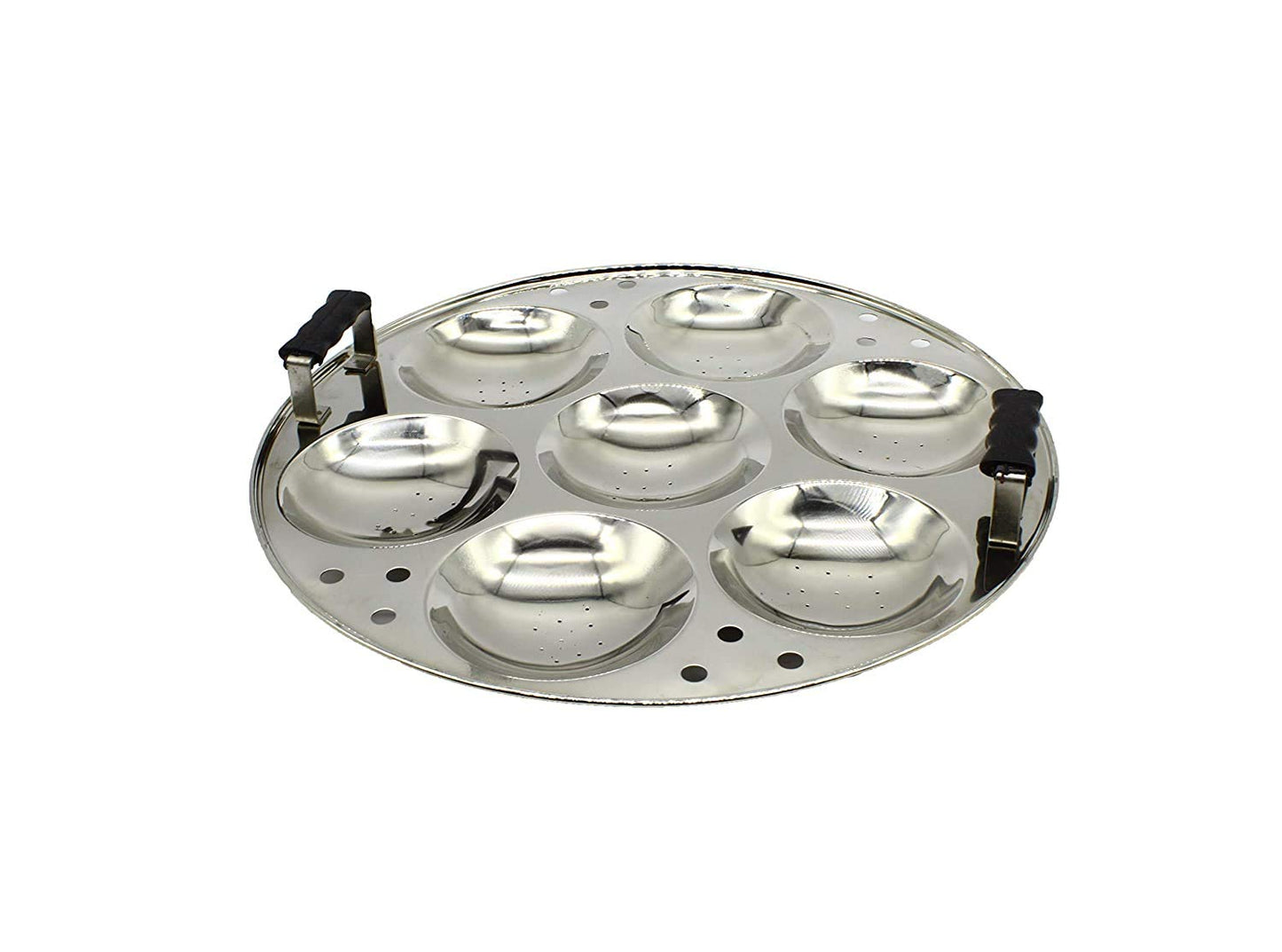 Stainless Steel Multi Steamer Pot 2 Idli Plates (14 Idlis), 1 Mini Idli Plate (20 Mini Idlis) and 1 Multi Purpose Steamer | Idiyappam Steamer Plate (Induction Compatible)