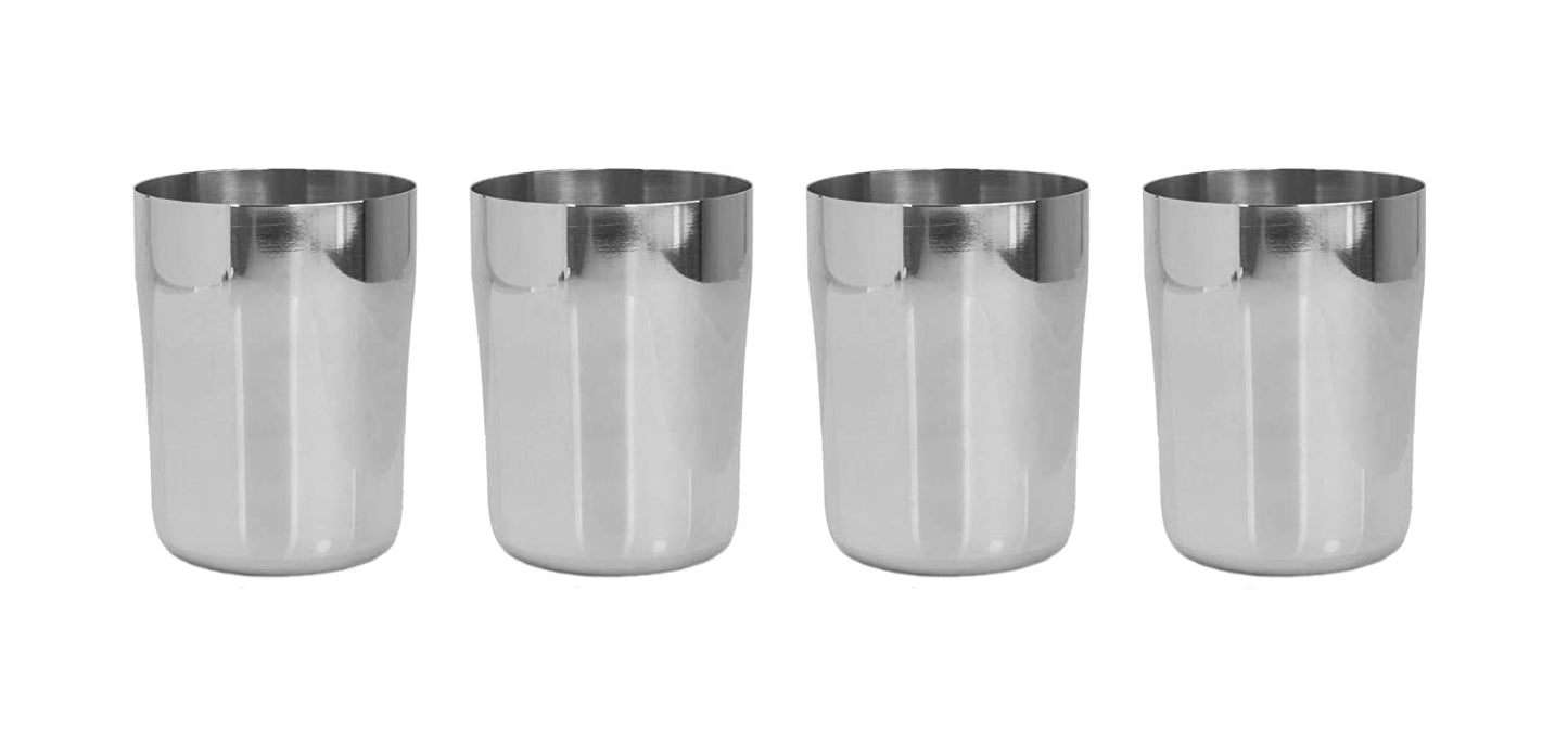 Stainless Steel Water Juice Glass | Tumbler Set of 4 Pcs - 7cm