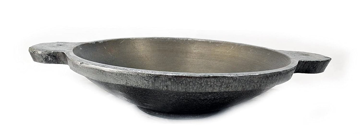 Cast Iron Pre-Seasoned Induction Compatible Appam Pan | Kadhai 18cm