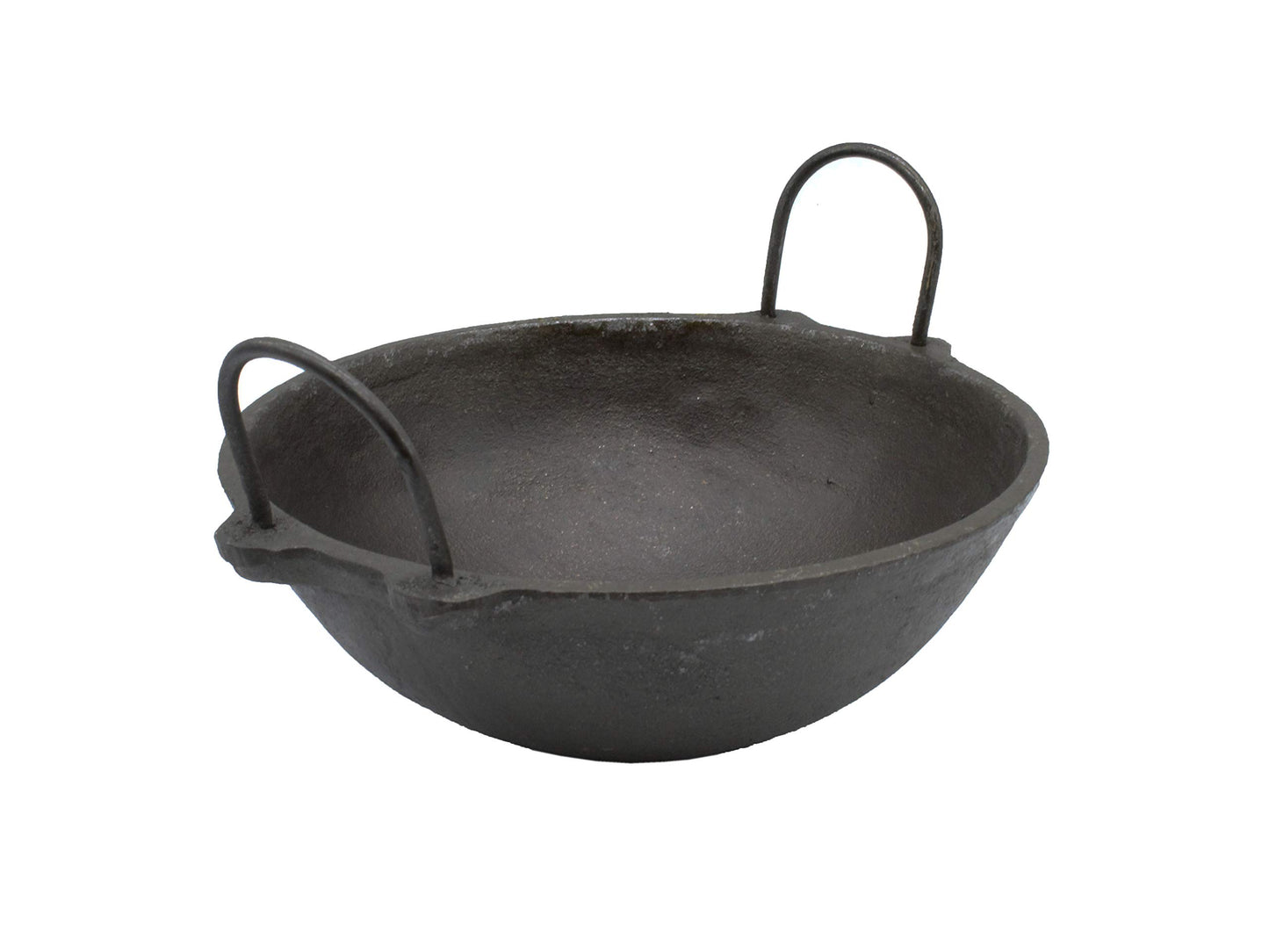 Pre-Seasoned Cast Iron 0.75 Litre Kadhai NO.0 - 7.5 Inch | 18 cm (Induction Compatible)