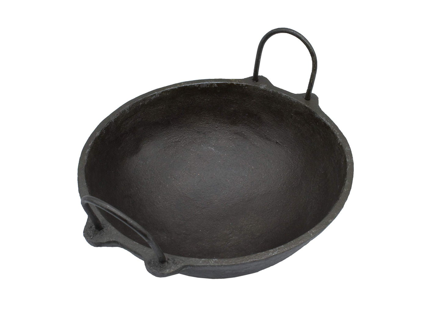 Pre-Seasoned Cast Iron 0.75 Litre Kadhai NO.0 - 7.5 Inch | 18 cm (Induction Compatible)