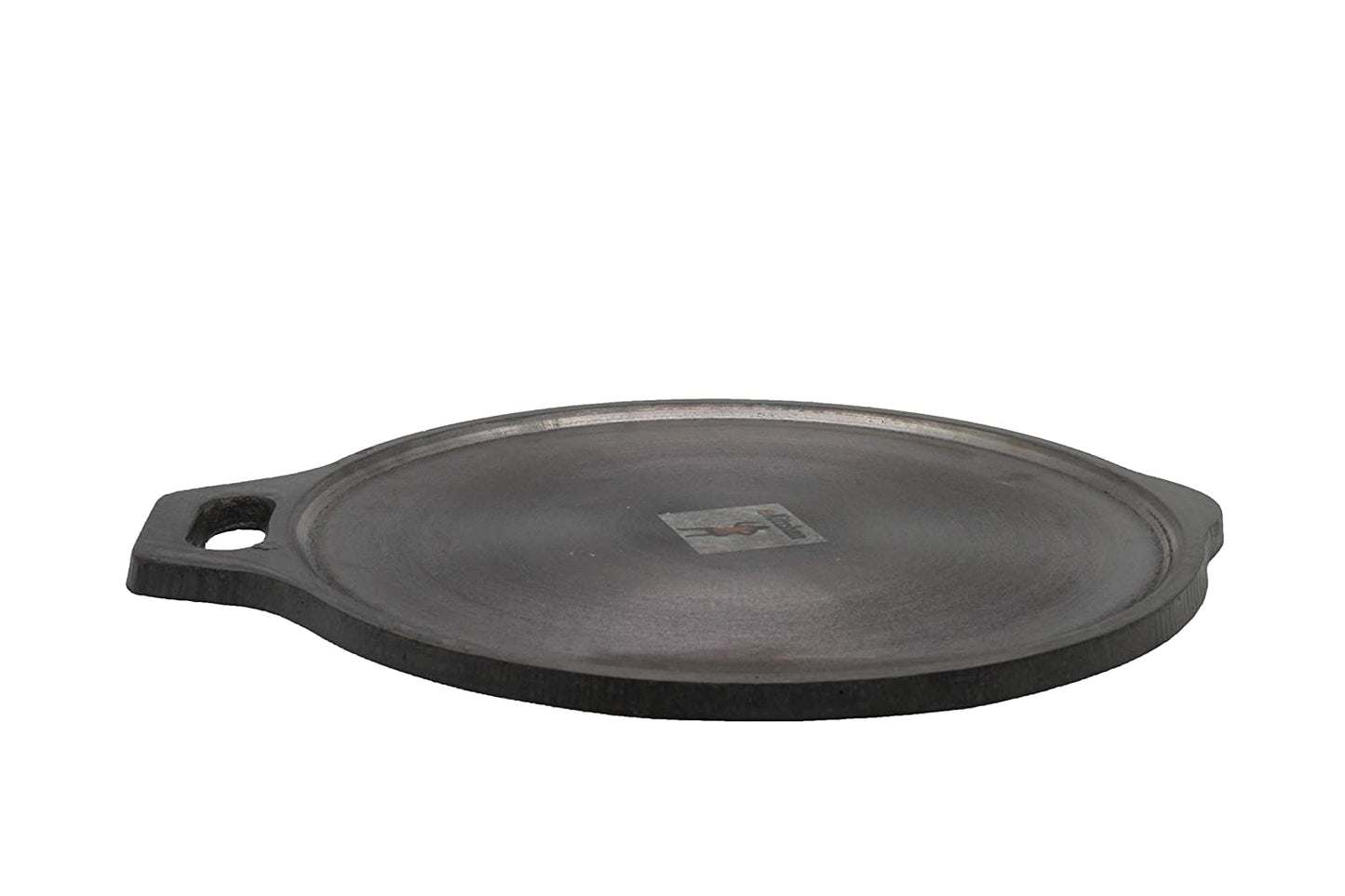 Cast Iron Pre-Seasoned Flat Tawa 11" & Pre-Seasoned Cast Iron Kadai 8"(Combo Set of 2)-Induction Compatible