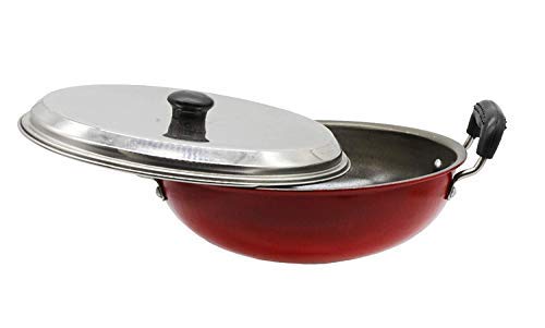 Fe+ Pre-Seasoned Iron Deep Kadhai with Lid 21.5cm