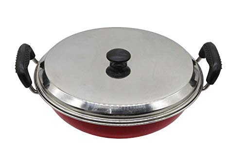 Fe+ Pre-Seasoned Iron Deep Kadhai with Lid 21.5cm