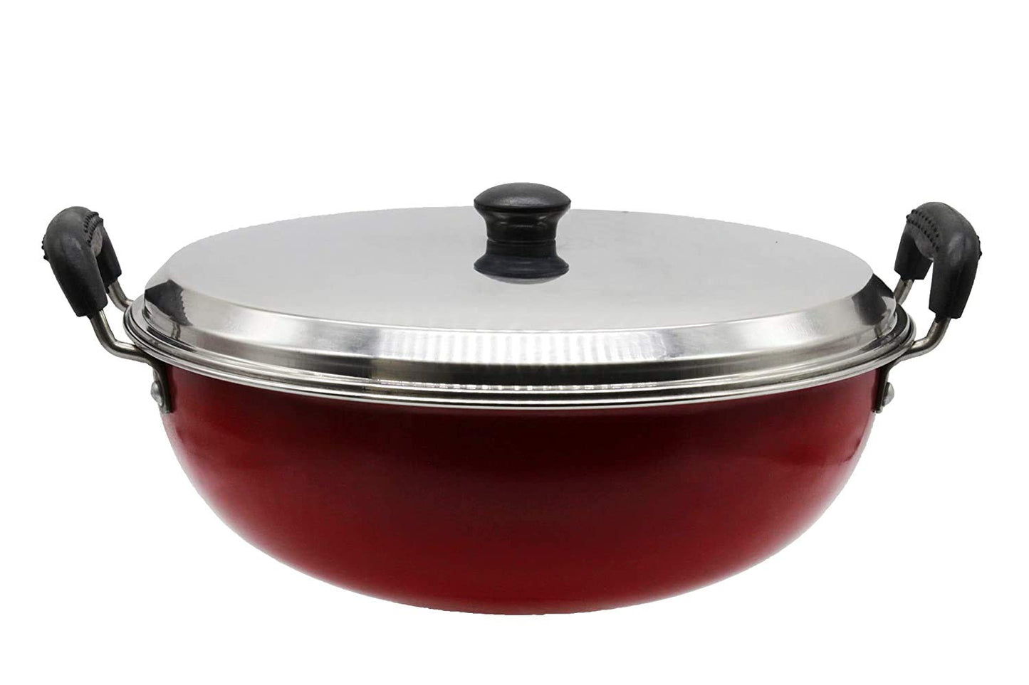 Fe+ Pre-Seasoned Iron Deep Kadhai with Lid 25.5cm