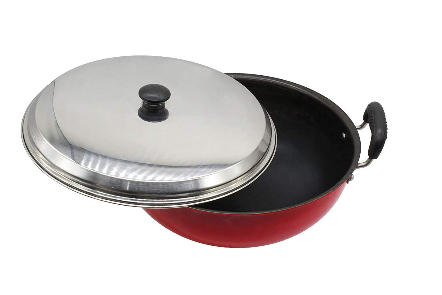 Fe+ Pre-Seasoned Iron Deep Kadhai with Lid 25.5cm
