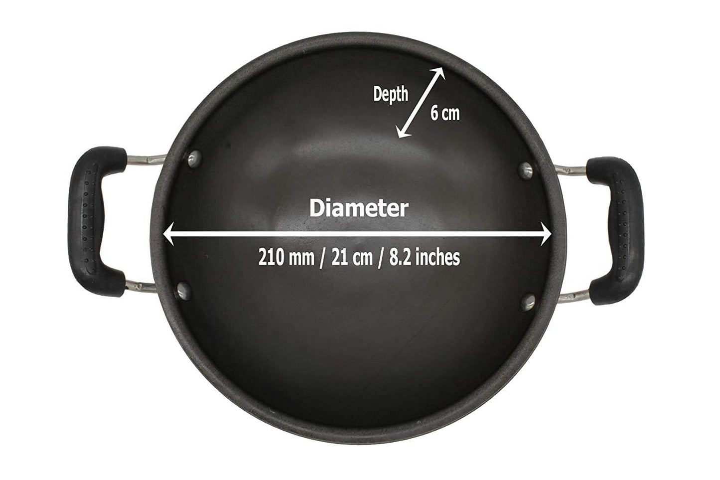 Fe+ Pre-Seasoned Mild Carbon Steel | Iron Appam Pan | Appachetty 21cm
