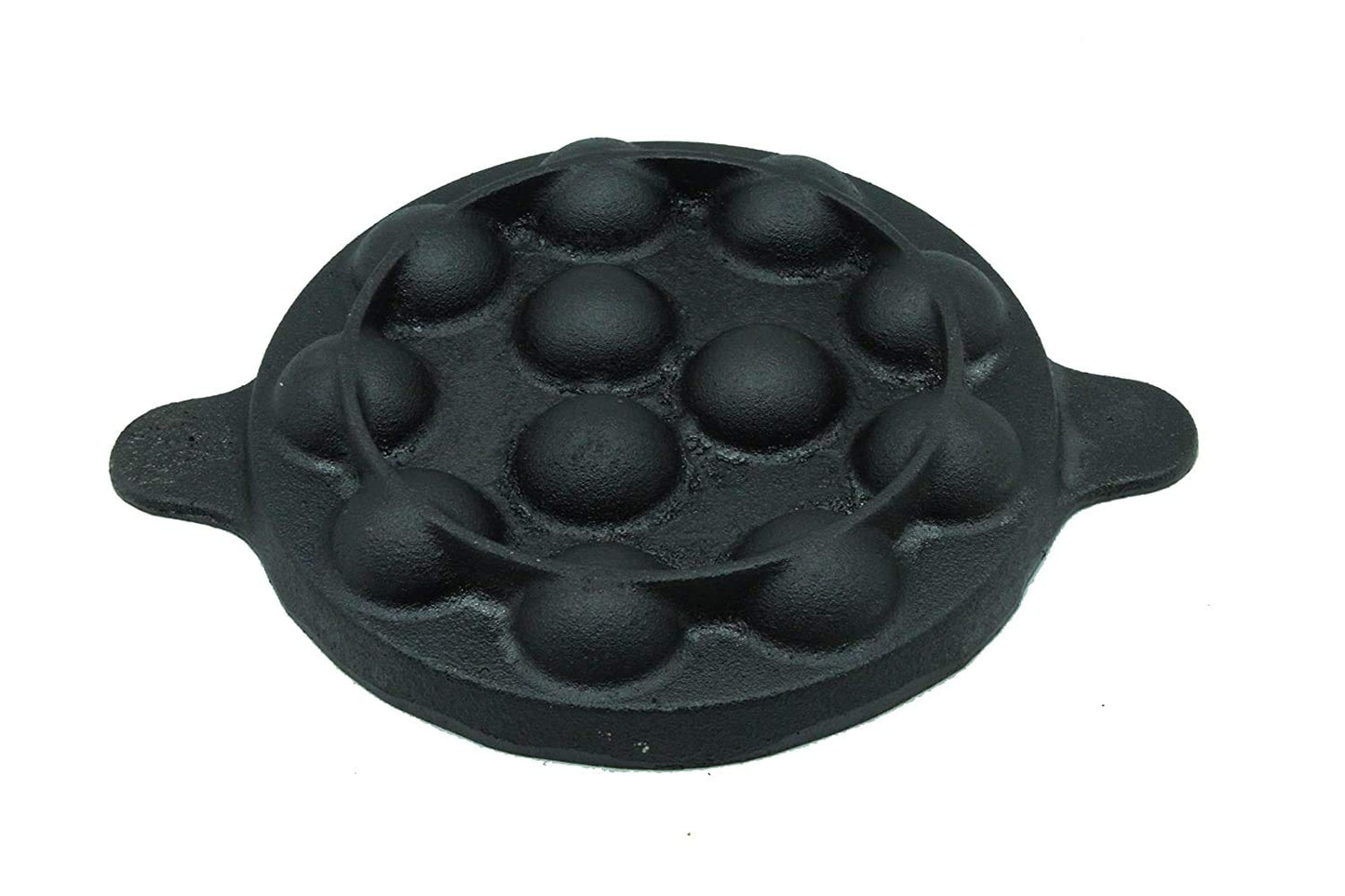 Fe+ Pre-Seasoned Cast Iron Paniyaram | Paddu Pan (12 Pits | Round)