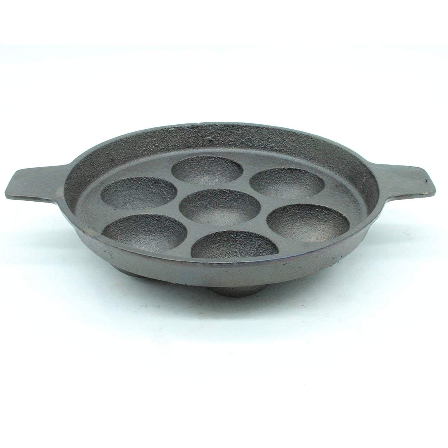 Fe+ Pre-Seasoned Cast Iron Paniyaram | Paddu Pan (7 Pits | Round)