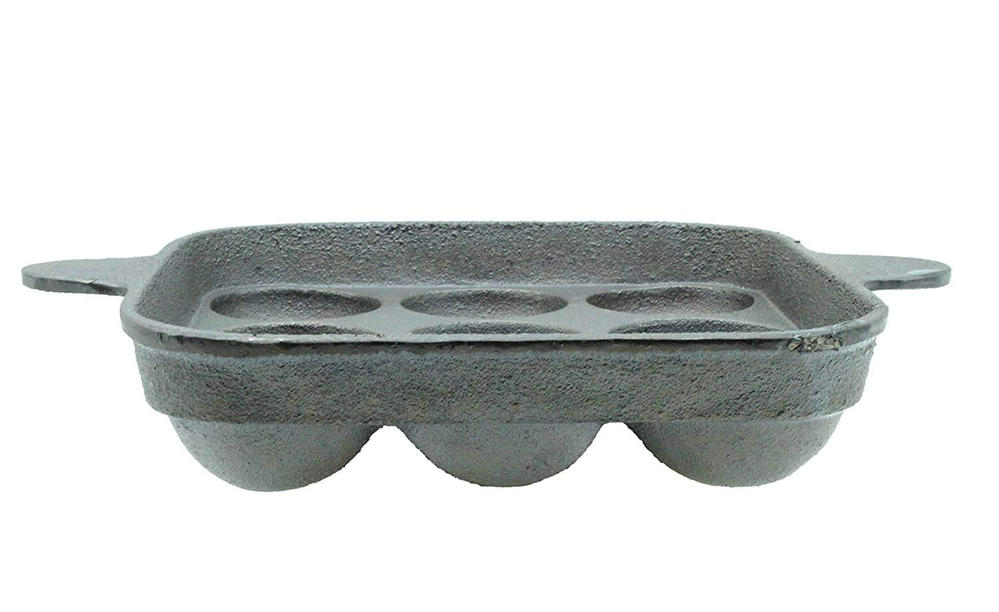 Fe+ Pre-Seasoned Cast Iron Paniyaram | Paddu Pan (9 Pits | Square)
