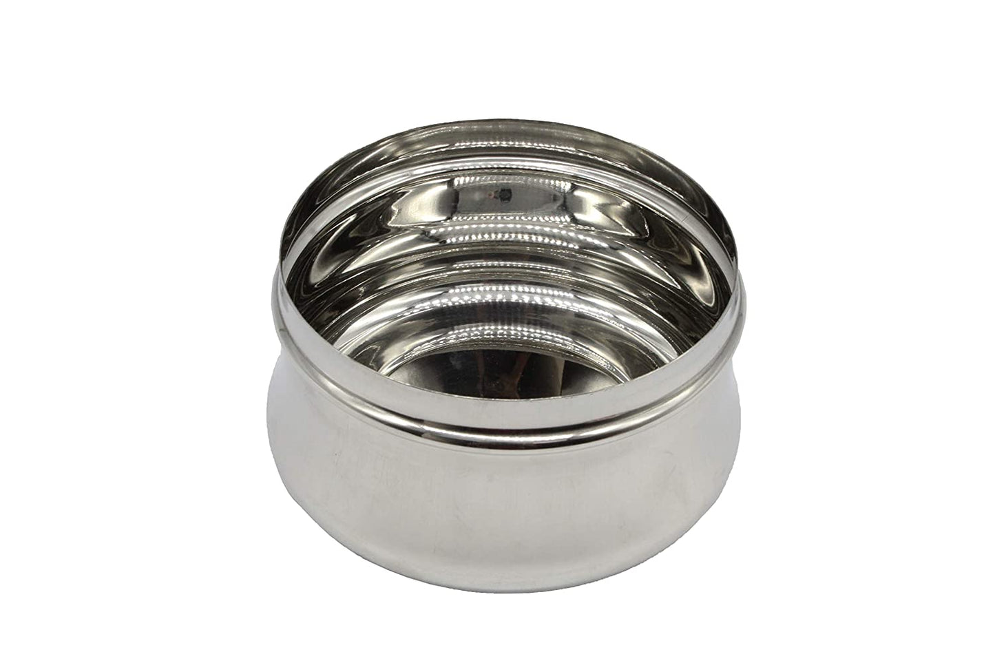 Stainless Steel See Through lid Lily Lunch Box | Dabba (12cm) 600ml - Set of 2Pcs.