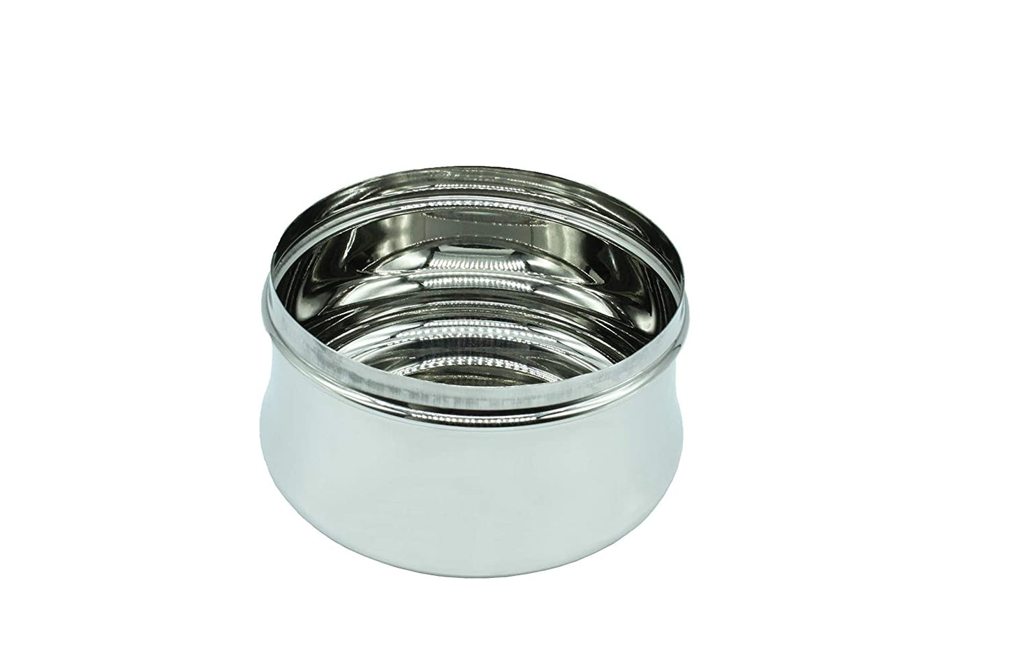 Stainless Steel See Through Lid Lunch Box | Dabba (15cm) 1200ml - Set of 2Pcs