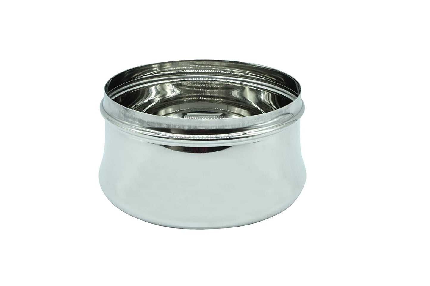 Stainless Steel See Through Lid Lunch Box | Dabba (15cm) 1200ml - Set of 2Pcs