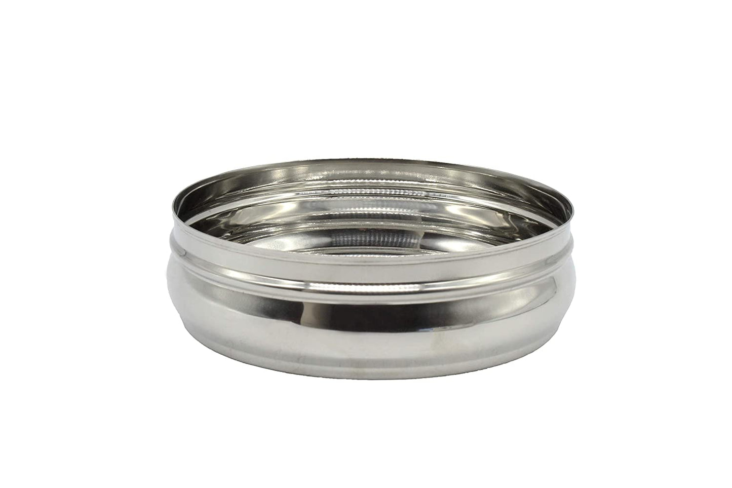 Stainless Steel See Through Lid Lunch Box | Dabba (16cm) 1250ml - Set of 2Pcs