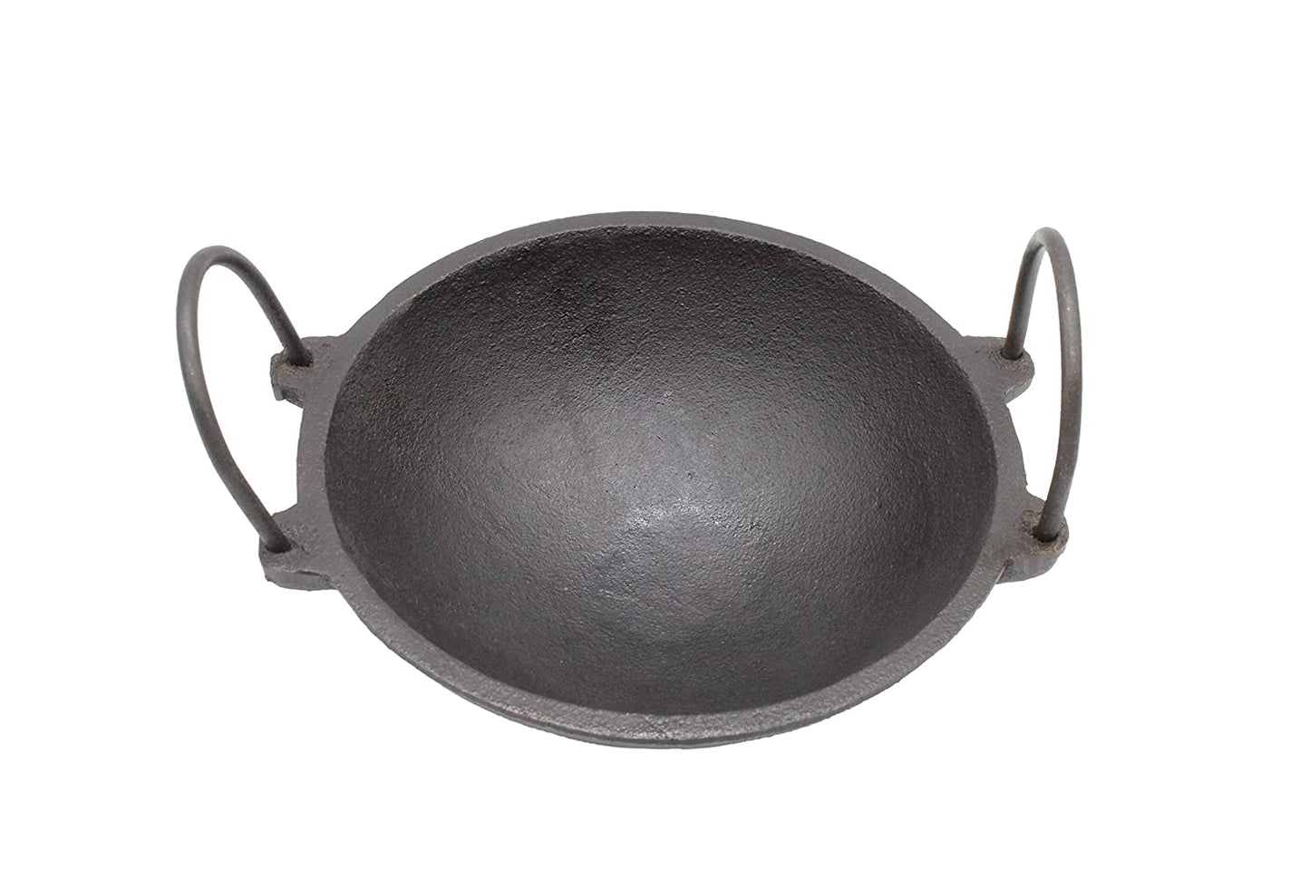 Pre-Seasoned Cast Iron Kadhai 7.5, 8 and 11.5 inches-Set of 3 (Induction Compatible)