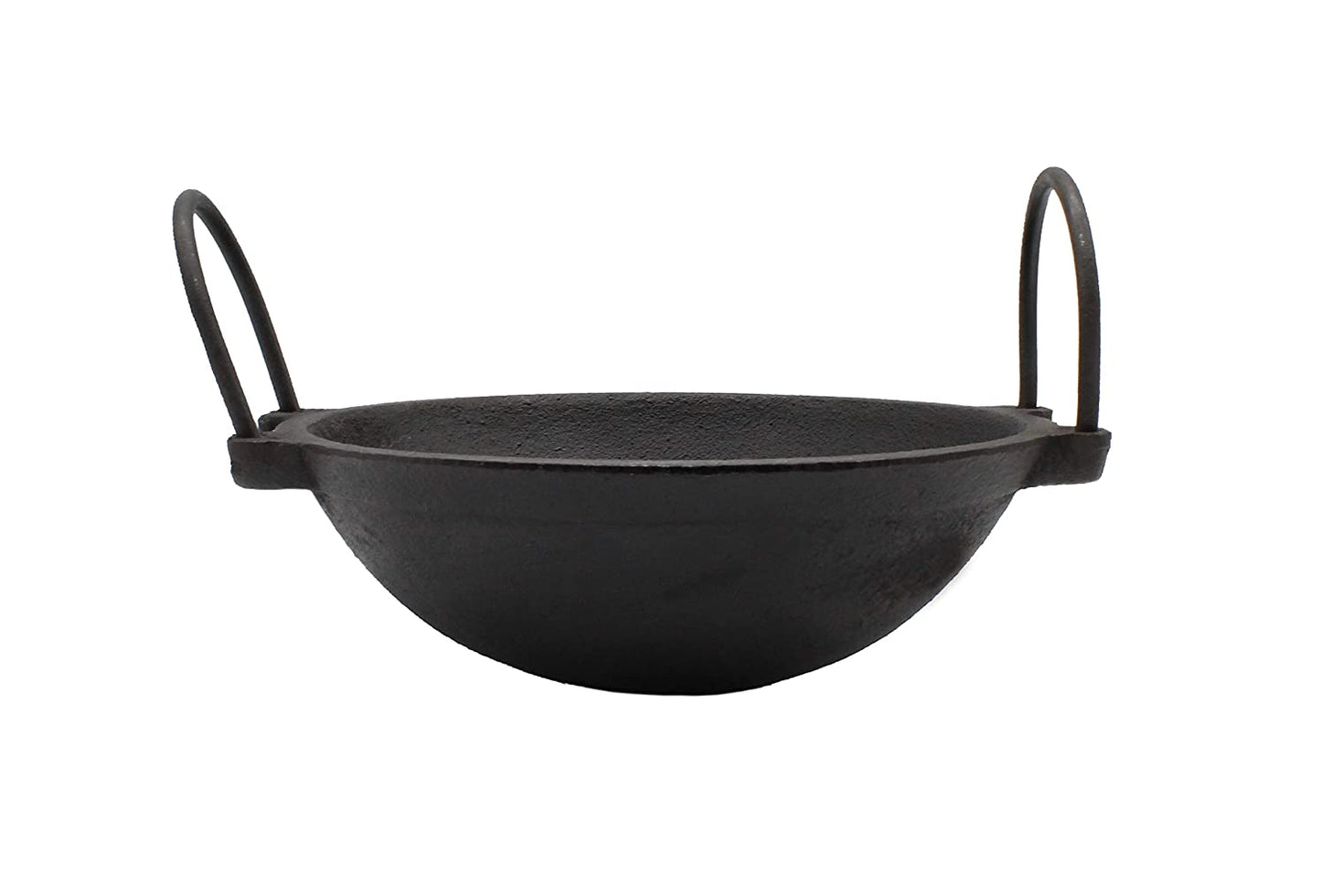 Pre-Seasoned Cast Iron Kadhai 7.5, 8 and 11.5 inches-Set of 3 (Induction Compatible)
