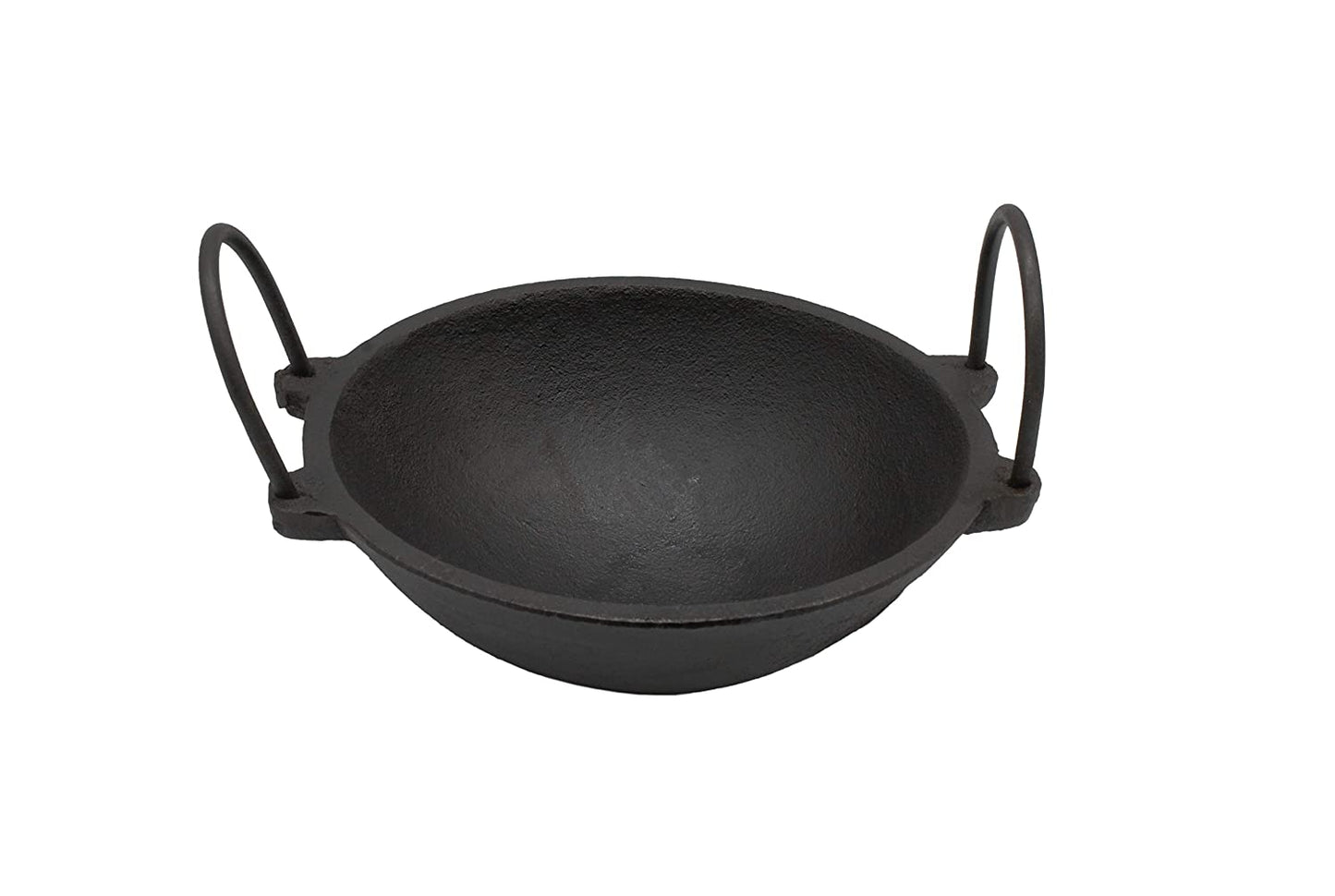 Pre-Seasoned Cast Iron Kadhai 7.5, 8 and 11.5 inches-Set of 3 (Induction Compatible)