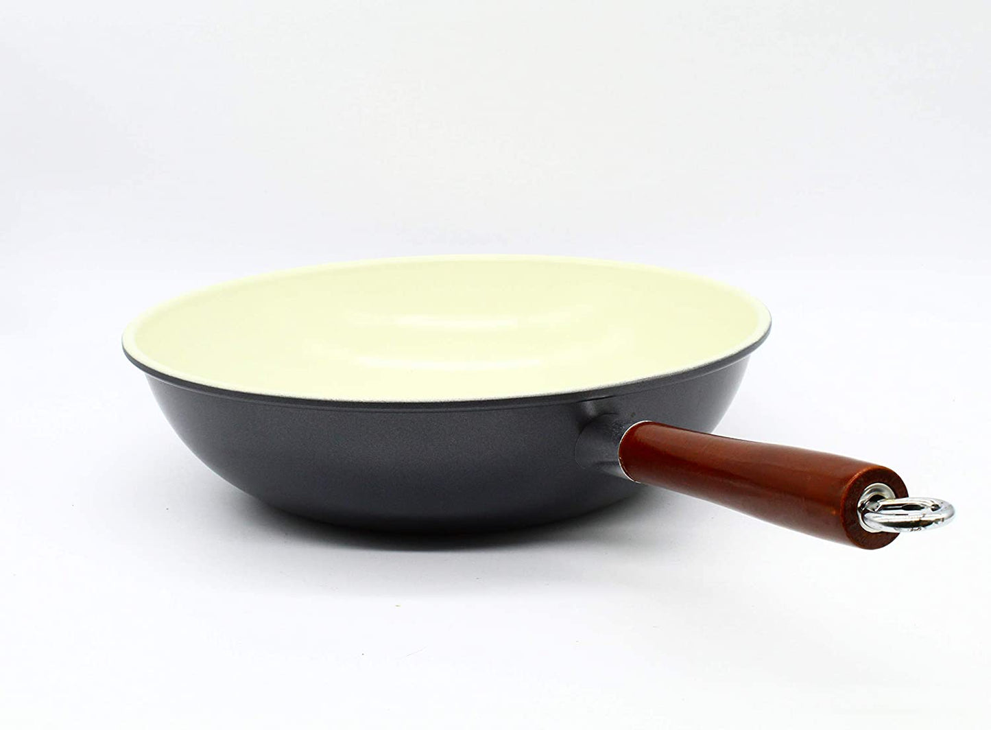 Ceramic Carbon Steel | Light Weight Iron Stir Kadhai | Wok 28 cm