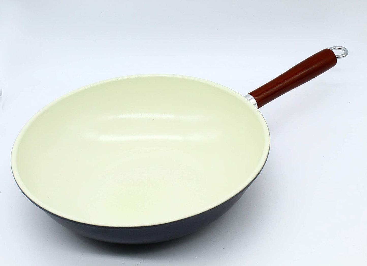 Ceramic Carbon Steel | Light Weight Iron Stir Kadhai | Wok 28 cm