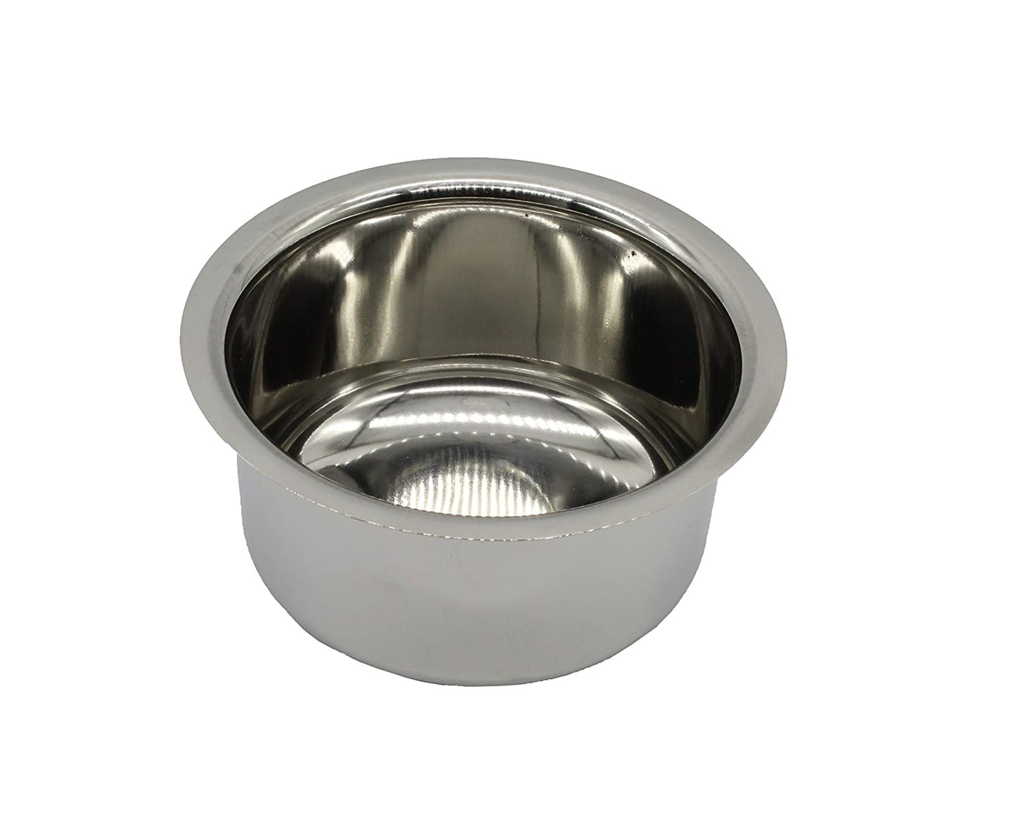 Stainless Steel Tope Set of 6 (10cm, 11cm, 12cm, 14cm, 15cm, 16cm) | Curved Bottom-No: 3