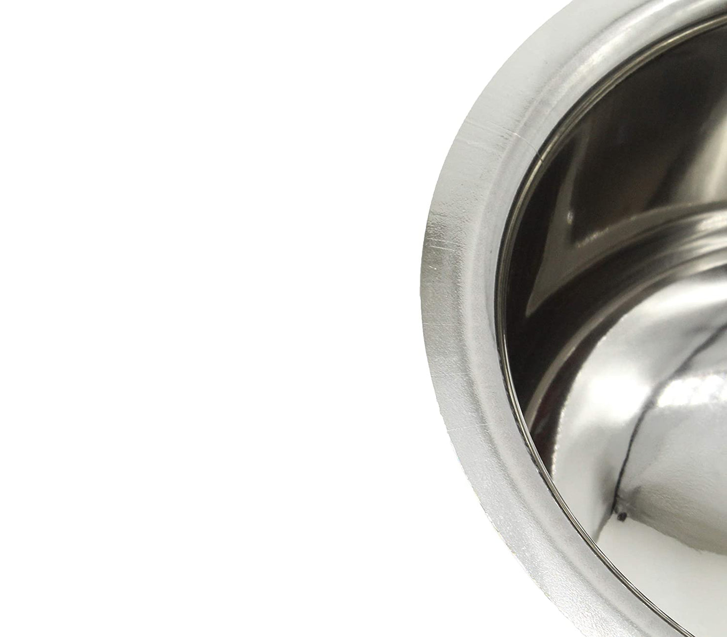 Stainless Steel Tope Set of 6 (10cm, 11cm, 12cm, 14cm, 15cm, 16cm) | Curved Bottom-No: 3