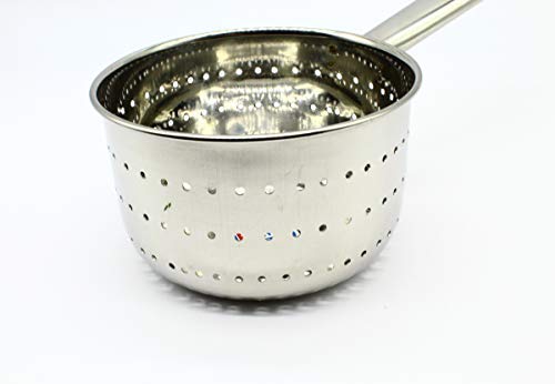Stainless Steel Collander Steamer | Rice Strainer | Washer Multi Utility 14cm (Heavy Gauge)