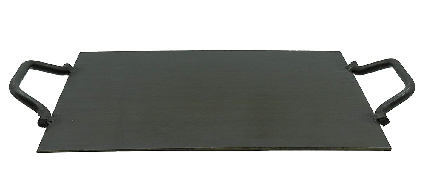 Traditional Pre-Seasoned Iron Flat Square Tawa 30cm