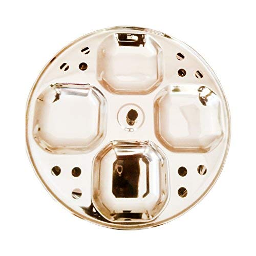 Stainless Steel Idly Stand With Square Shaped Idly Plates (6 Plates | 24 Idlies)